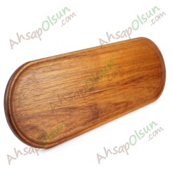 Ayaklı Ahşap Kebap sunum Tahtası · iroko · 70x24 h:8 cm