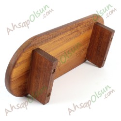 Ayaklı Ahşap Kebap Servis Tahtası · iroko · 44x18 h:8 cm