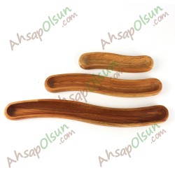 Ahşap Kavisli Zeytin sunum No:1 · 20x5,4 cm