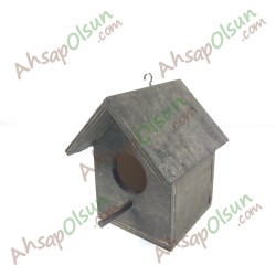 Ahşap Küçük Kuş Evi · Serçe Köşkü 13x13 h16 cm